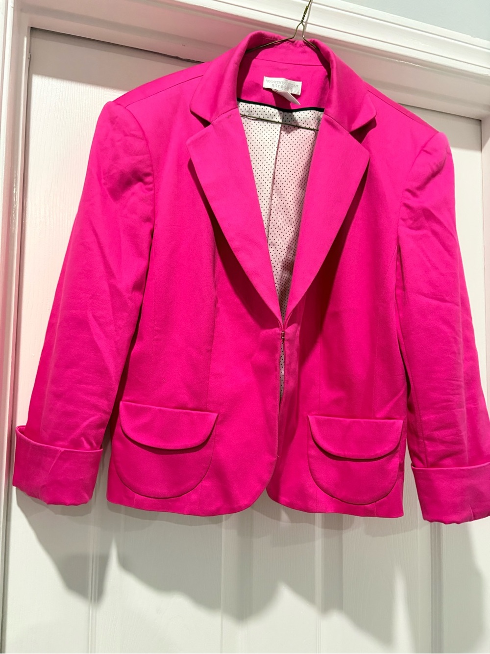 Worthington Hot Pink Womens Blazer Jacket